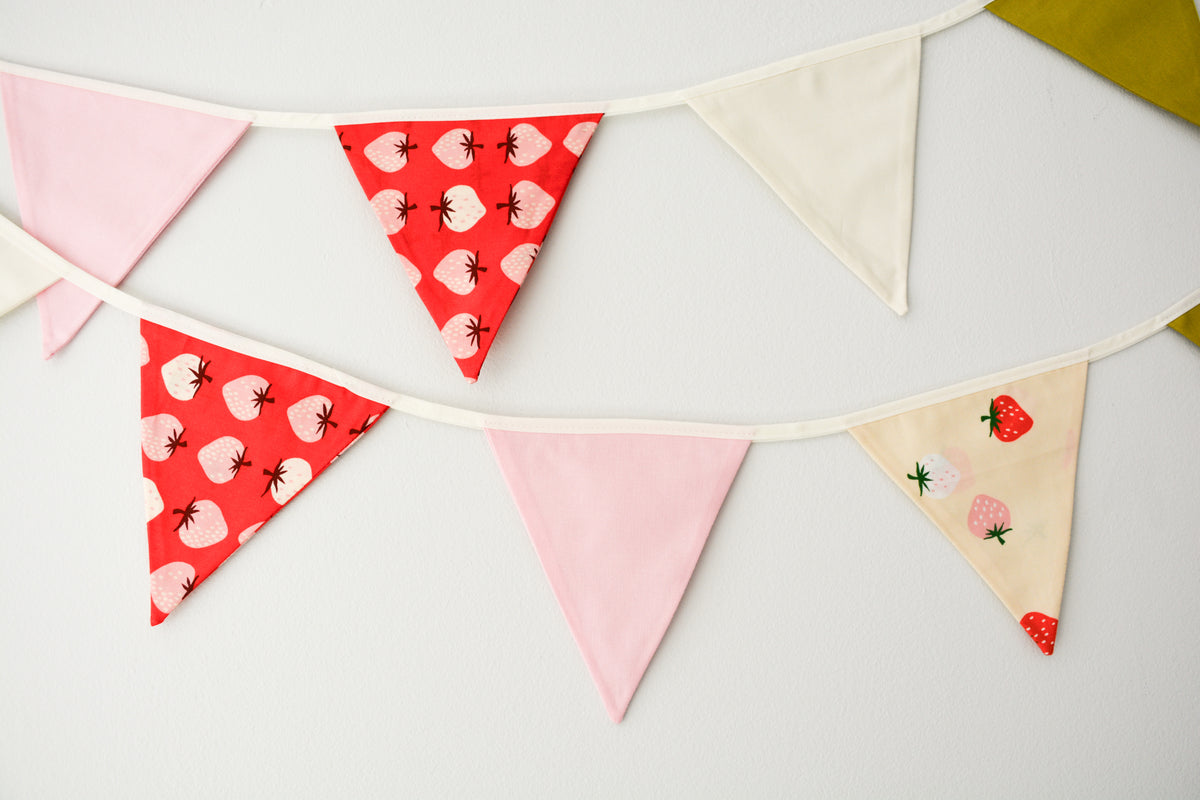 Bunting - Pink and Red Strawberries