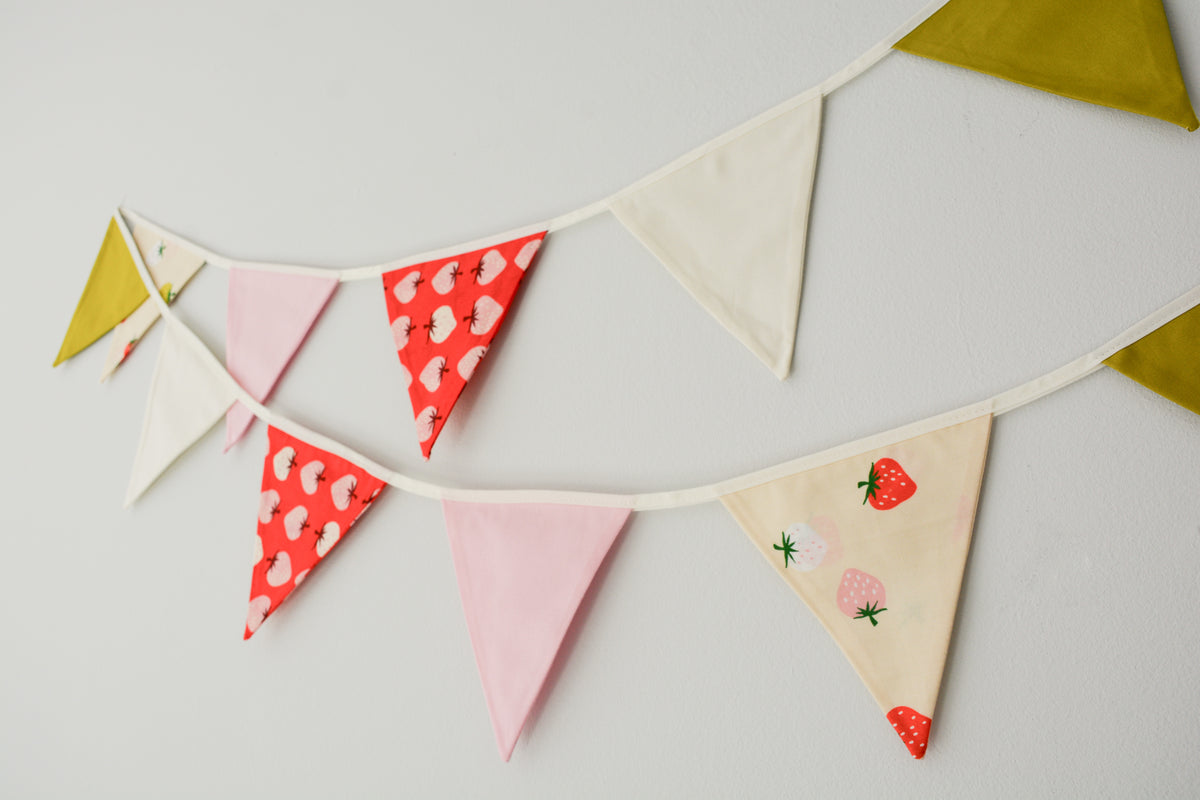 Bunting - Pink and Red Strawberries