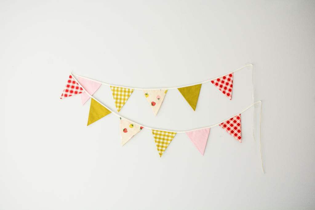 Bunting - Strawberry Picnic Gingham