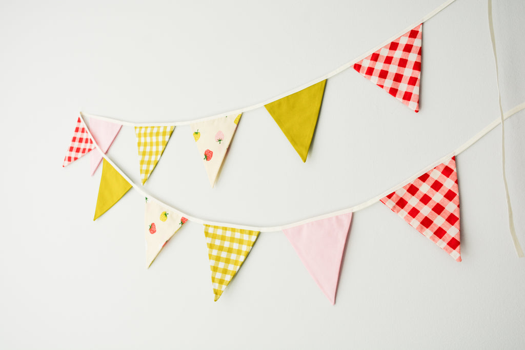Bunting - Strawberry Picnic Gingham