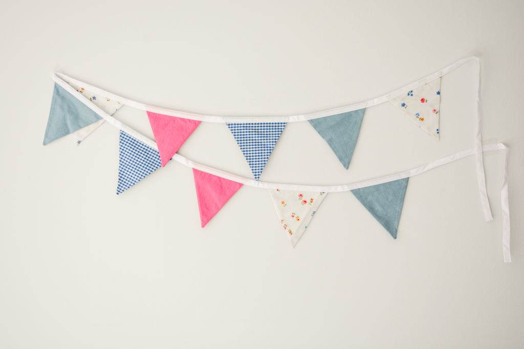 Bunting - Pink and Blue Floral