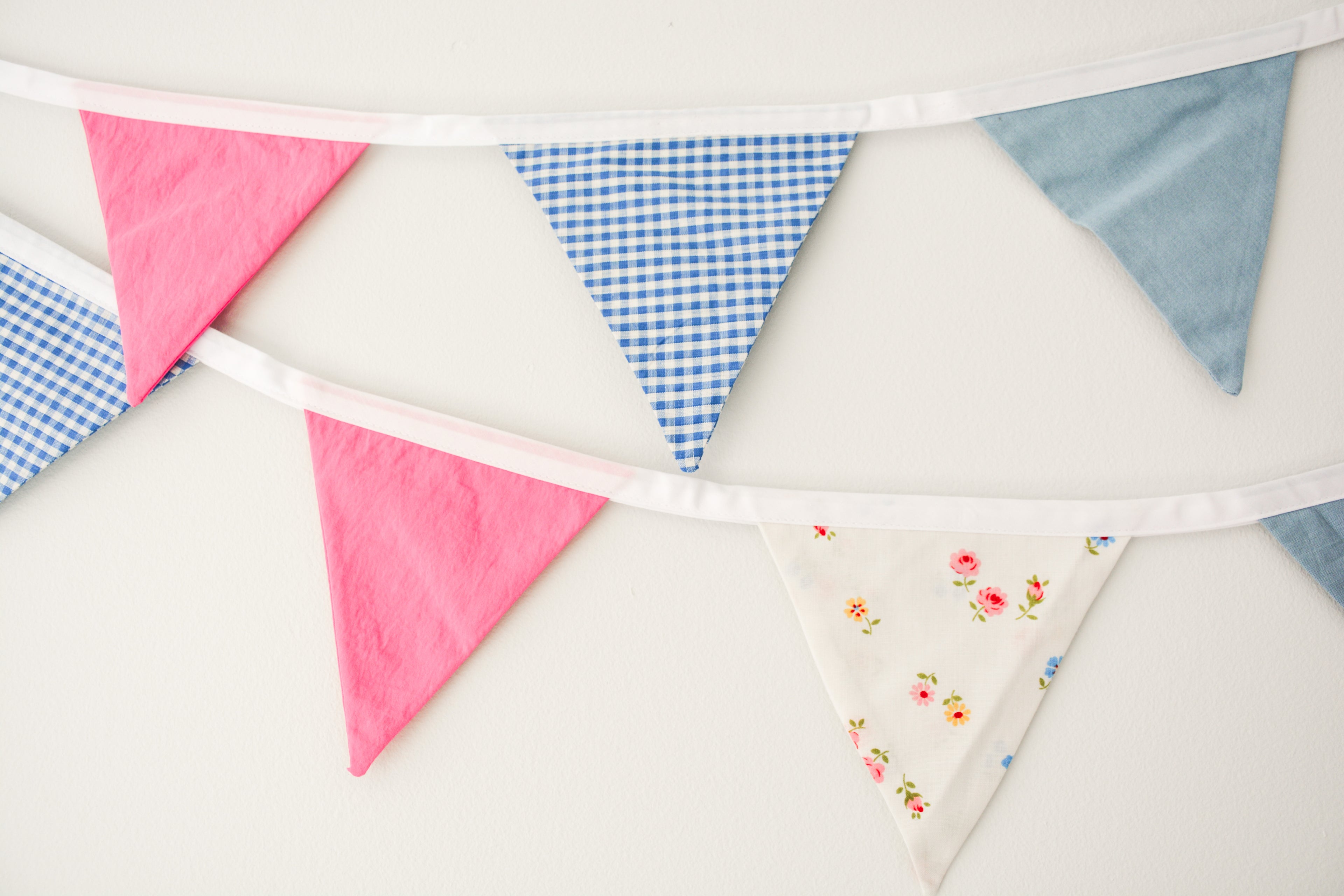 Bunting - Pink and Blue Floral