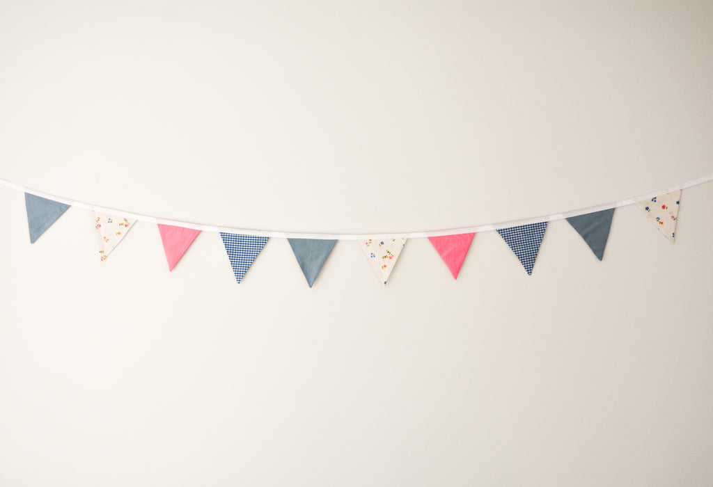 Bunting - Pink and Blue Floral