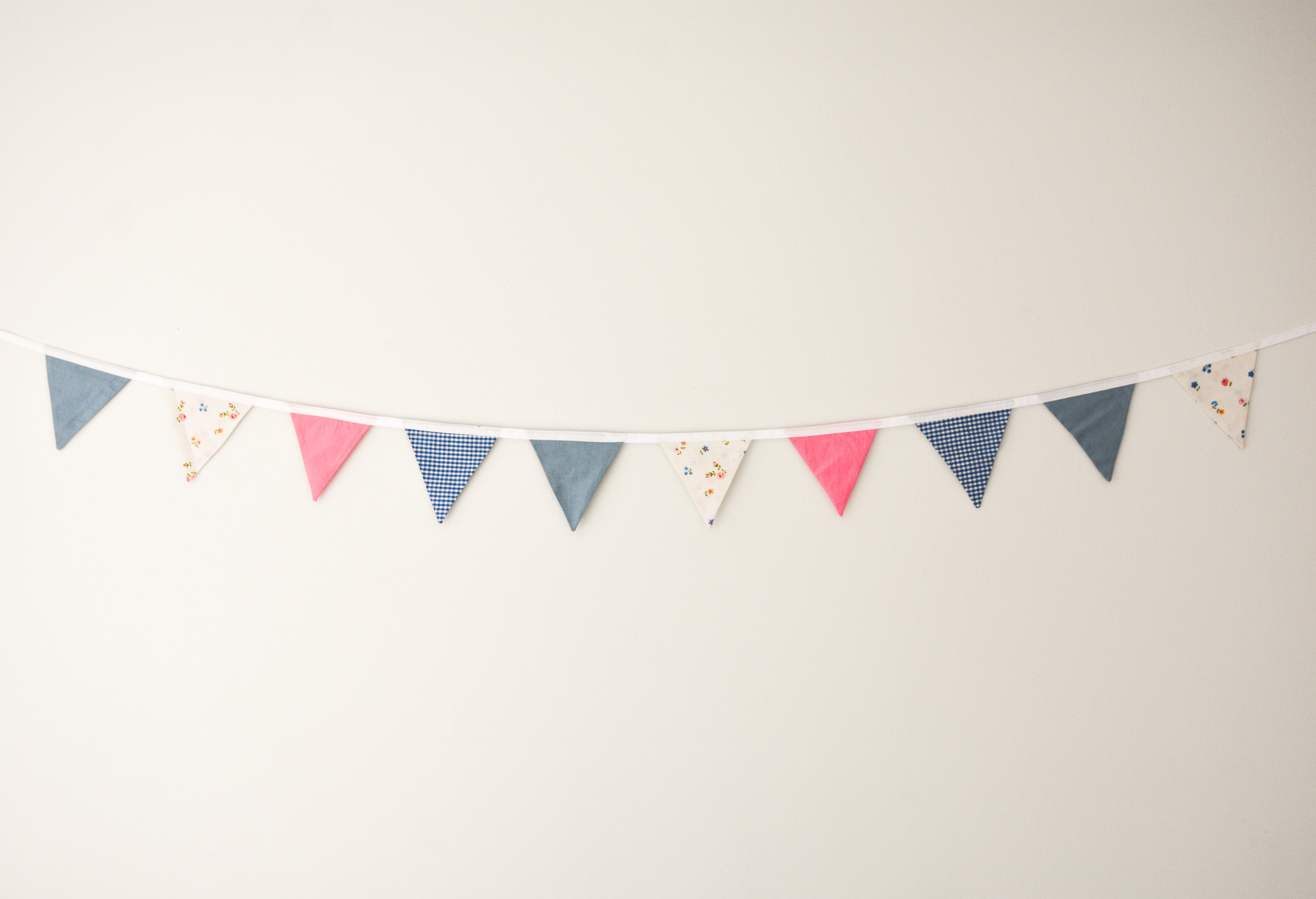 Bunting - Pink and Blue Floral