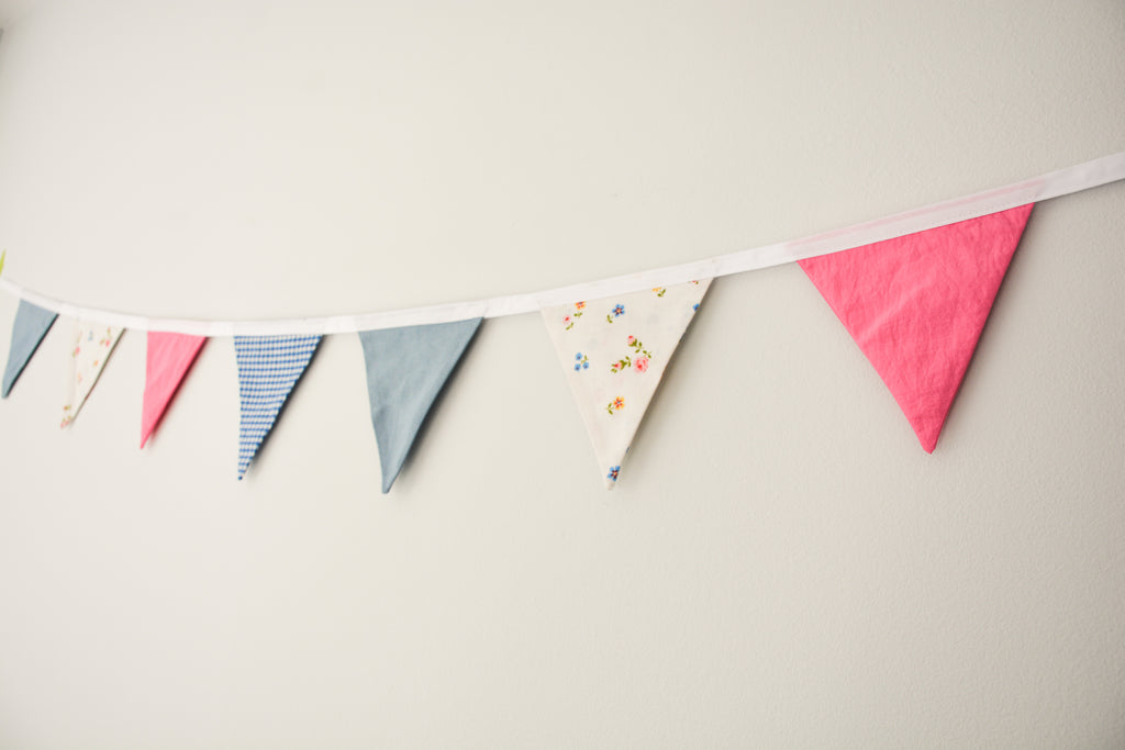 Bunting - Pink and Blue Floral