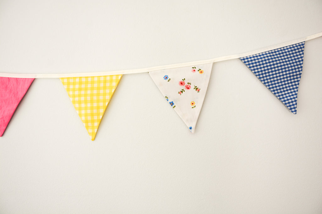 Bunting - Pink, Yellow and Blue