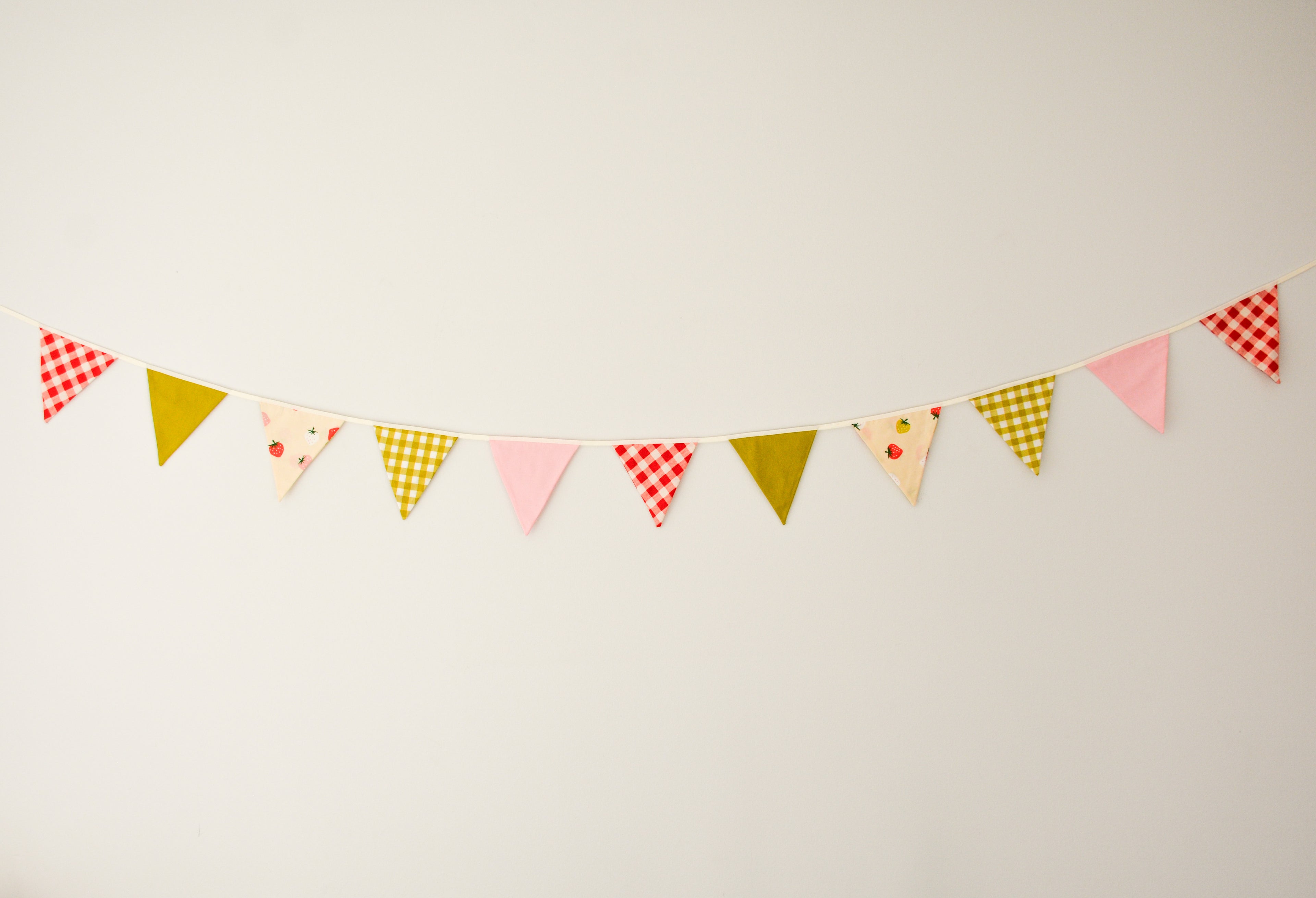 Bunting - Strawberry Picnic Gingham