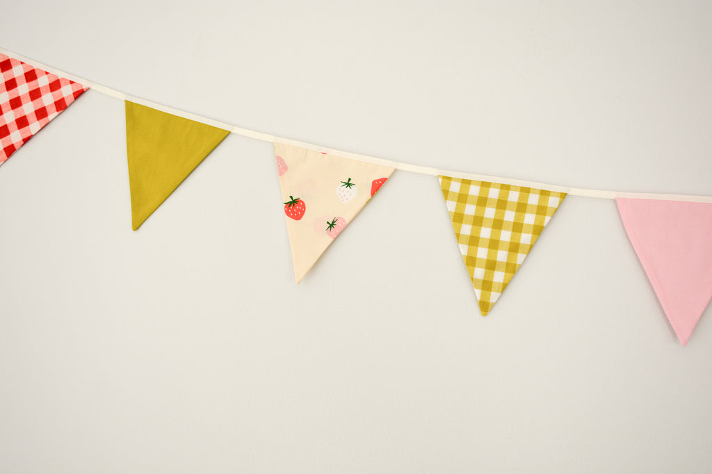 Bunting - Strawberry Picnic Gingham