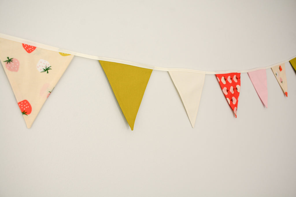 Bunting - Pink and Red Strawberries
