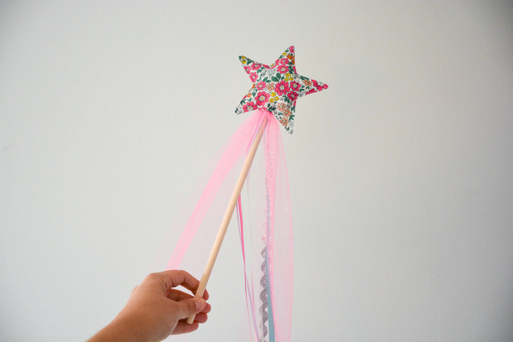 Star Magic Wand - Pink Floral