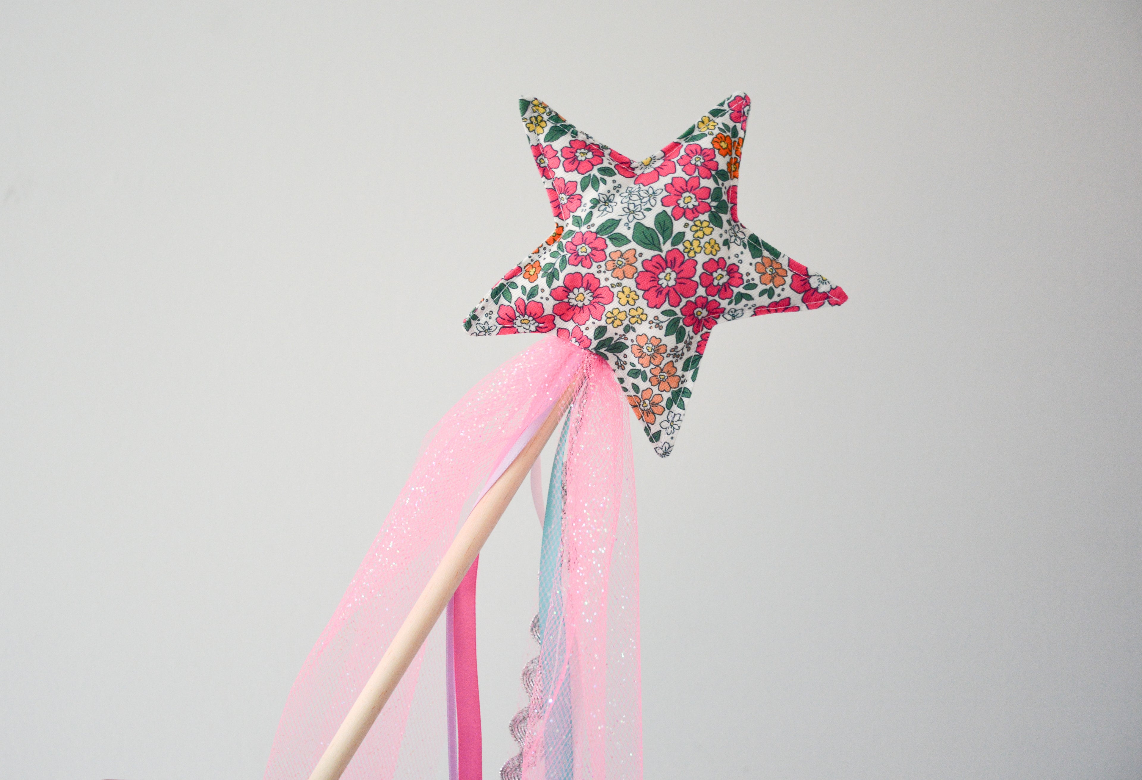 Star Magic Wand - Pink Floral
