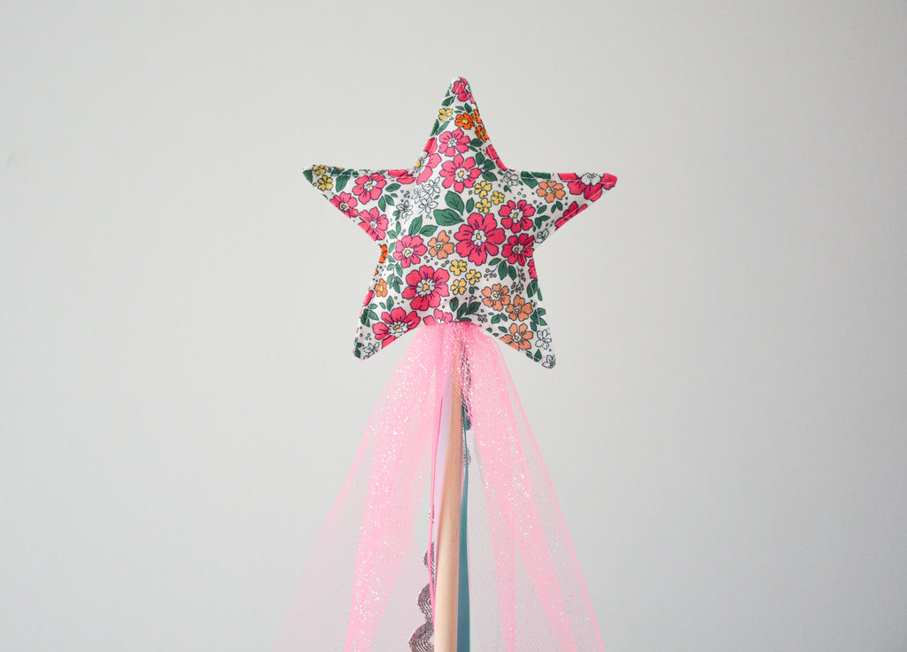 Star Magic Wand - Pink Floral