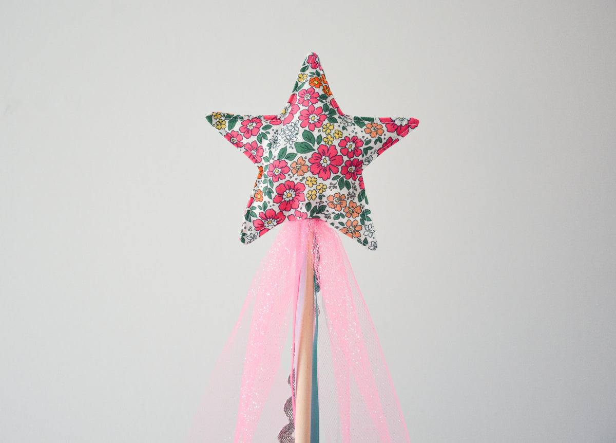 Star Magic Wand - Pink Floral
