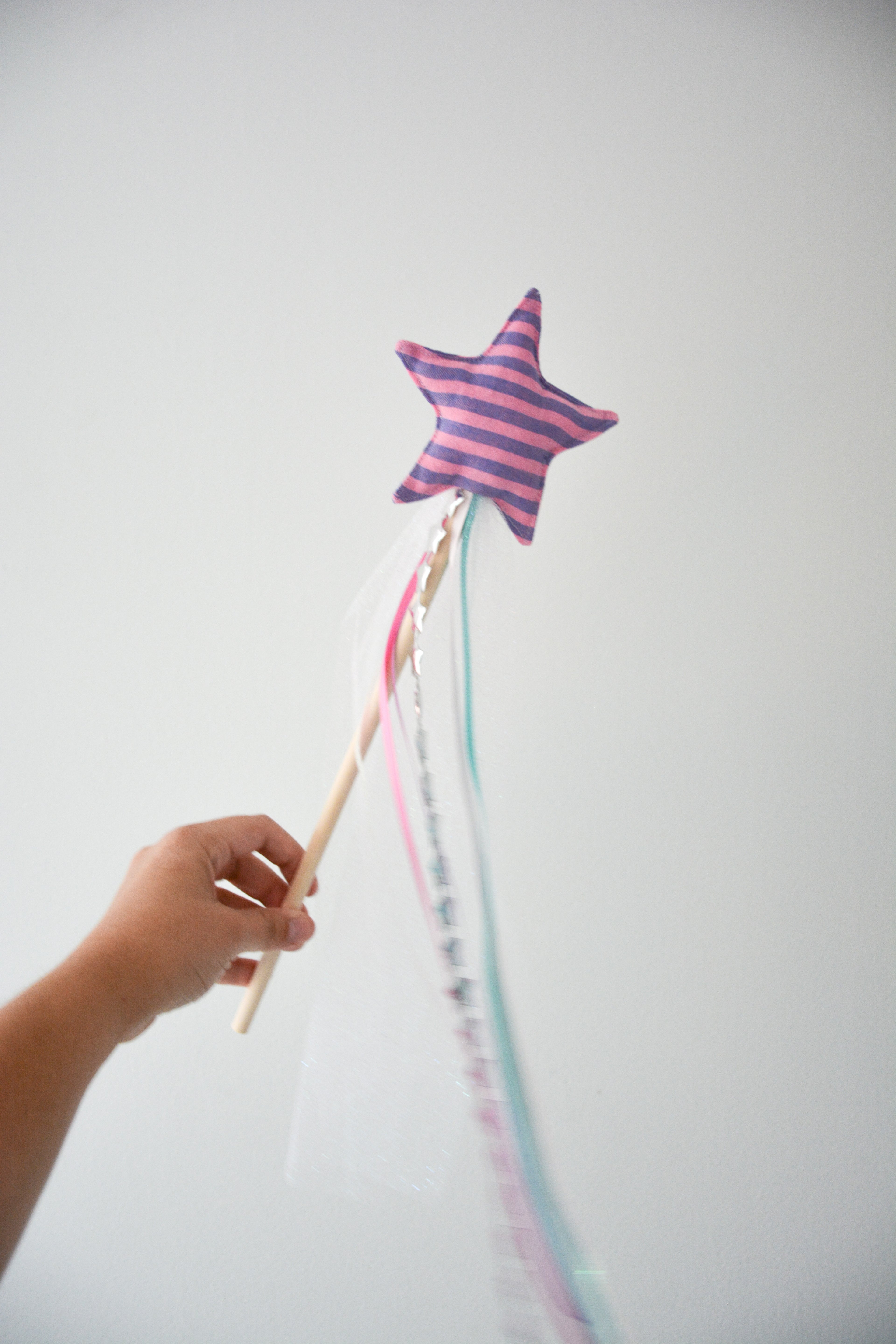 Star Magic Wand - Pink & Purple Stripes