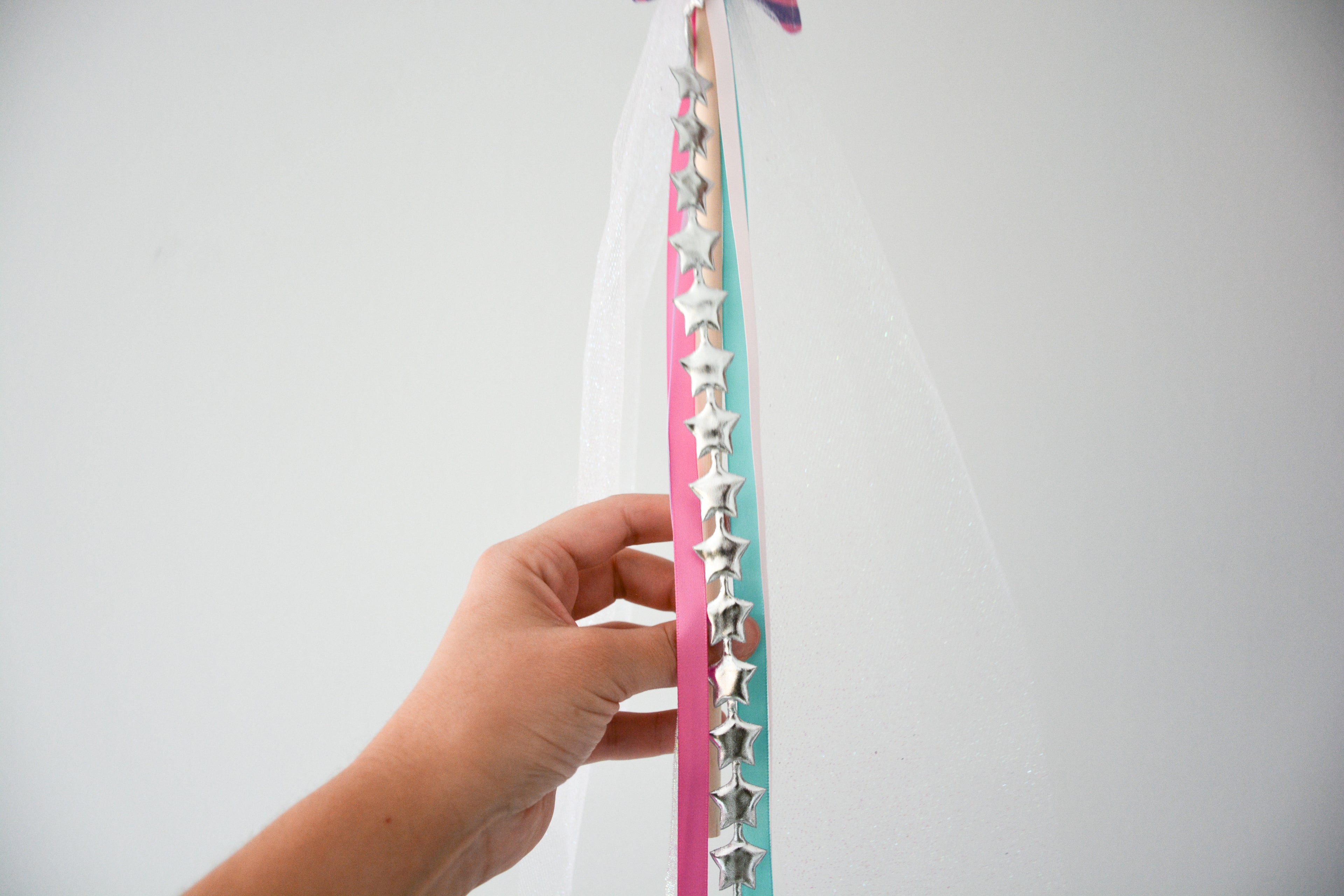 Star Magic Wand - Pink & Purple Stripes