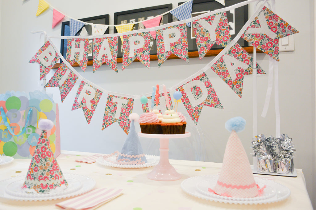 Happy Birthday Banner - Pink Floral