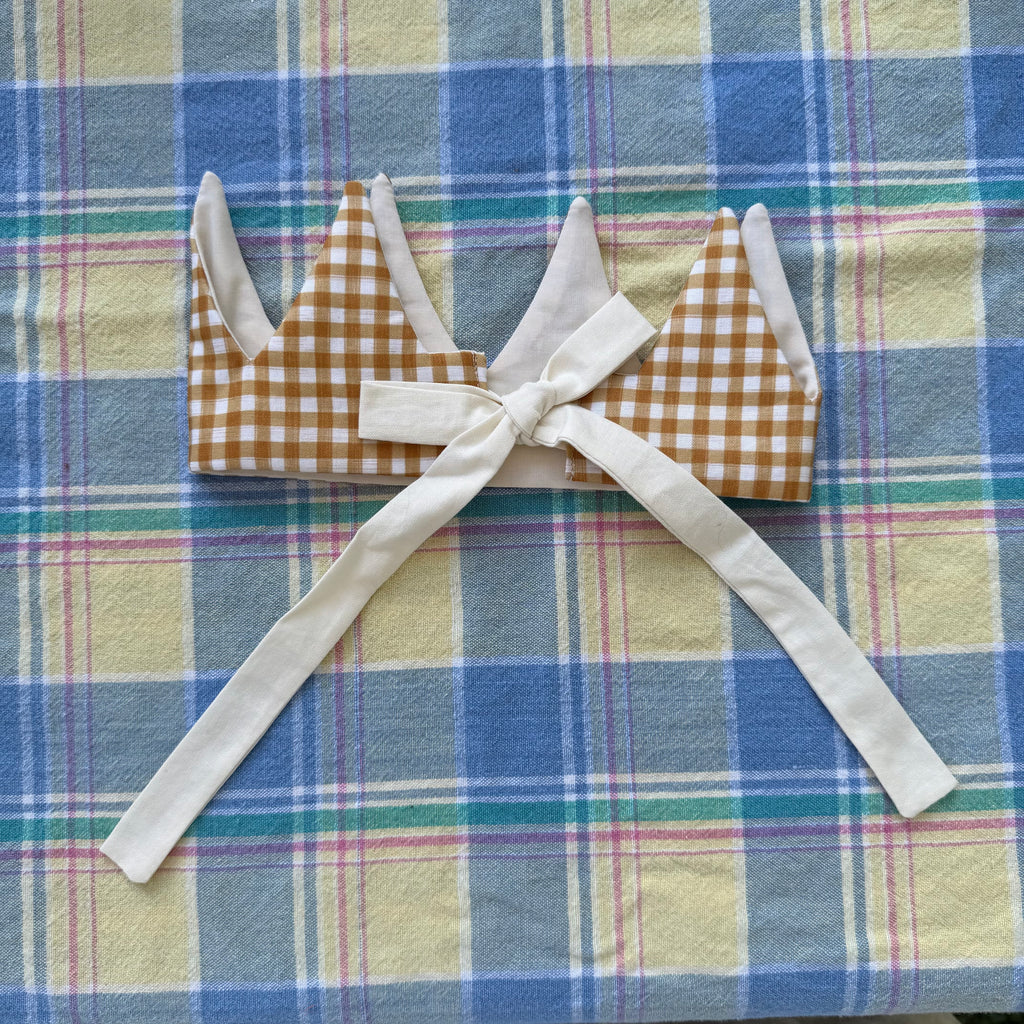 Party Crown - Gold Gingham
